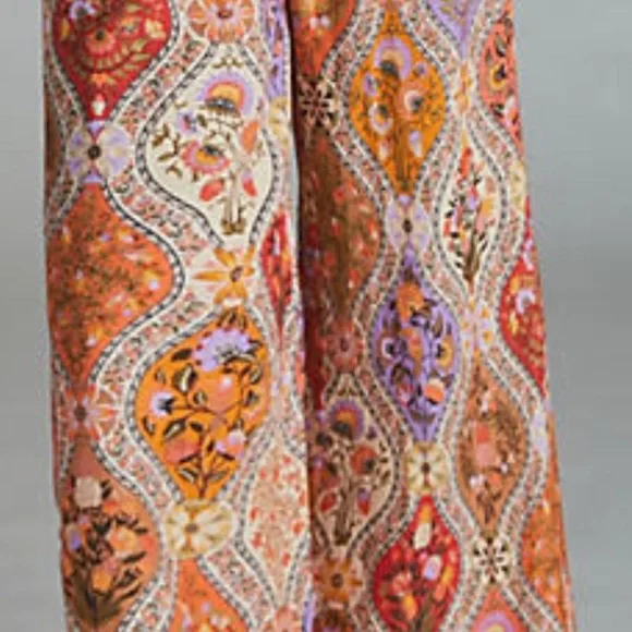 NWT Farm Rio Toscana Pleated Wide-Leg Pants xs,s ,m - Picture 3 of 9